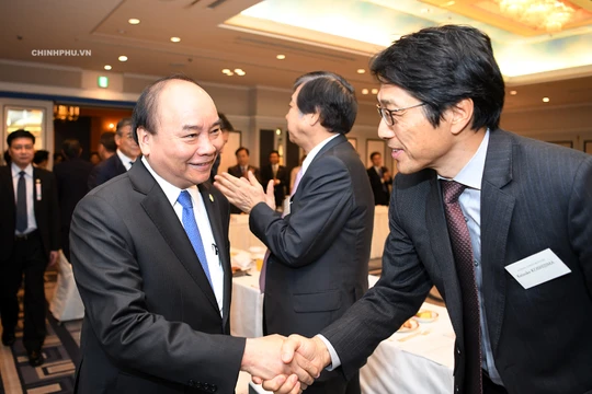 Thủ tướng gặp gỡ các DN Công nghệ Nhật Bản bên lề Hội nghị Cấp cao Mekong - Nhật Bản lần thứ 10.