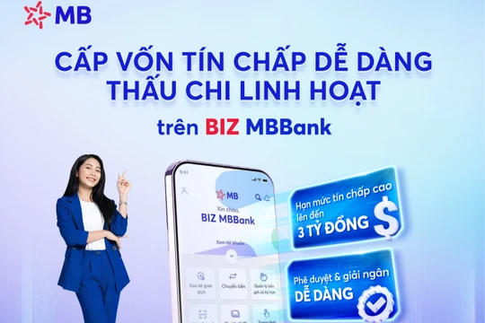 Sản phẩm vay vốn tín chấp dựa trên dữ liệu của Biz MBBank được đánh giá 5 sao