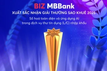 Giải pháp L/C online của BIZ MBBank được vinh danh tại Giải thưởng Sao Khuê 2025