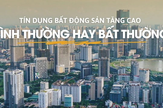 Nhiều ngân hàng rầm rộ cho vay bất động sản. Ảnh: Hoàng Hà.