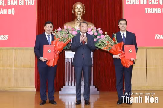 Ông Nguyễn Hoài Anh và Nguyễn Hồng Phong giữ chức Phó bí thư Tỉnh ủy Thanh Hóa