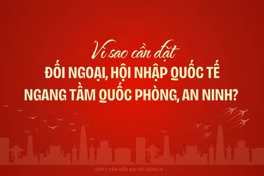 Vì sao cần đặt đối ngoại, hội nhập quốc tế ngang tầm quốc phòng, an ninh?