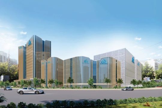 Phối cảnh CMC Hyperscale DC SHTP trung tâm dữ liệu quy mô ở cửa ngõ Đông TP.HCM. Ảnh: CMC