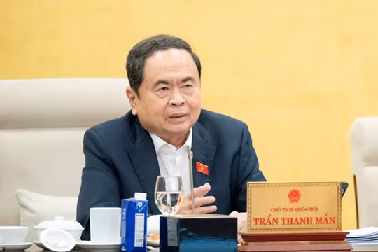 Chủ tịch Quốc hội Trần Thanh Mẫn phát biểu trong phiên thảo luận nội dung sửa đổi, bổ sung một số điều Nghị quyết số 136/2024/QH15 về tổ chức chính quyền đô thị và thí điểm một số cơ chế, chính sách đặc thù phát triển thành phố Đà Nẵng. Ảnh Quochoi.vn