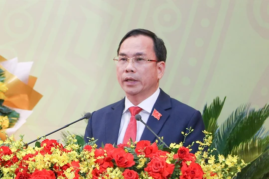 Ông Nguyễn Thanh Hồng, Giám đốc Sở KH&CN thành phố Đà Nẵng phát biểu tham luận tại Đại hội đại biểu lần thứ I Đảng bộ thành phố Đà Nẵng nhiệm kỳ 2025-2030 diễn ra ngày 18/9.