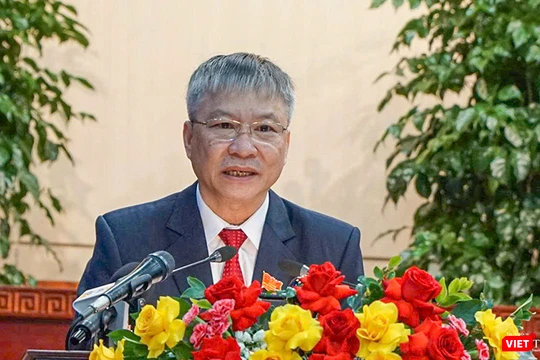 Chủ tịch HĐND TP Đà Nẵng Nguyễn Đức Dũng phát biểu khai mạc kỳ họp thứ 5, HĐND TP Đà Nẵng khóa X, nhiệm kỳ 2021-2026.