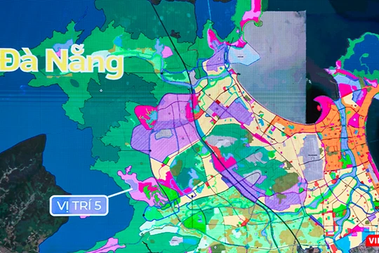 Bản đồ các khu vực xây dựng Khu thương mại tự do Đà Nẵng.