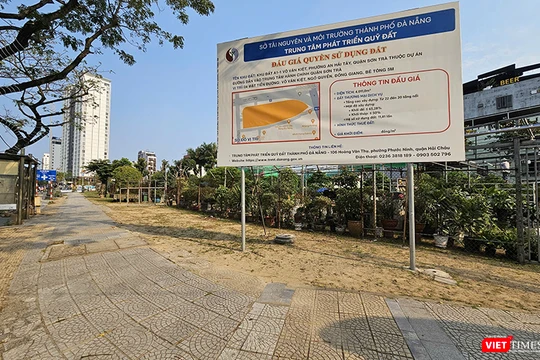 Khu đất "kim cương" hơn 4.000 m2 vừa được UBND TP Đà Nẵng phê duyệt phương án đấu giá quyền sử dụng khu đất.