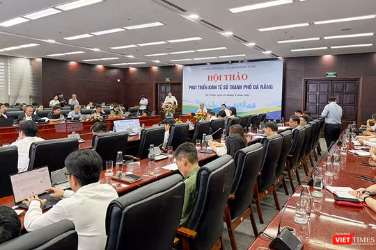 Quang cảnh Hội thảo phát triển kinh tế số thành phố Đà Nẵng do UBND TP Đà Nẵng tổ chức