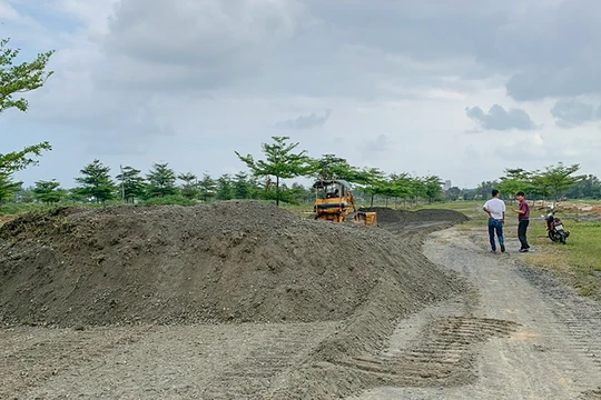 Chủ đầu tư Bách Đạt An tổ chức thi công hạ tầng dự án sớm giao đất cho khách hàng