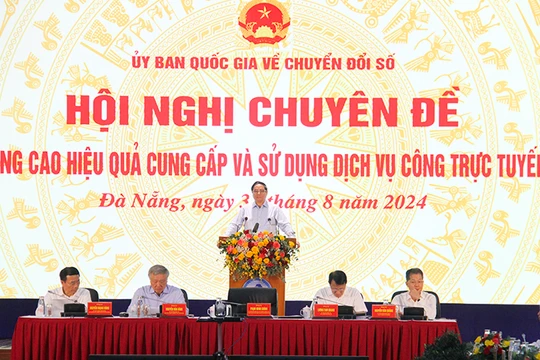 Thủ tướng Chính phủ Phạm Minh Chính, Chủ tịch Ủy ban Quốc gia về chuyển đổi số chủ trì Hội nghị chuyên đề Nâng cao hiệu quả cung cấp và sử dụng dịch vụ công trực tuyến diễn ra ngày 31/8, tại Đà Nẵng