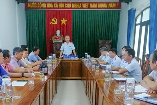 Chánh Thanh tra tỉnh Quảng Nam Nguyễn Đức Tiến phát biểu tại buổi công bố quyết định thanh tra