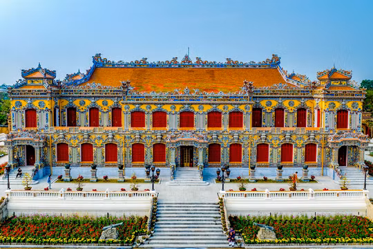 Điện Kiến Trung - ngôi đại điện độc đáo bậc nhất Đại nội Huế - sẽ mở cửa phục vụ du khách tham quan trong dịp Tết Giáp Thìn 2024. (Ảnh Lê Đình Hoàng - Thuỳ Giang)