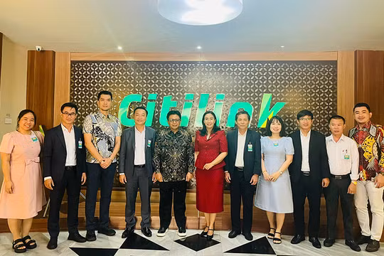 Bà Nguyễn Thị Anh Thi (áo đỏ), Phó Chủ tịch UBND TP Đà Nẵng, cùng đoàn công tác đã làm việc với các hãng hàng không Garuda Indonesia và Citilink Indonesia để xúc tiến đường bay trực tiếp đến Đà Nẵng.