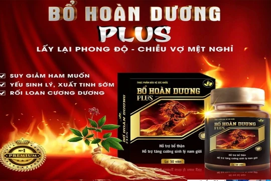 Thực phẩm bảo vệ sức khỏe Bổ hoàn dương plus do Công ty TNHH sản xuất - y dược phẩm Vĩnh Điển sản xuất có sử dụng chất cấm sử dụng (Sildenafil, Sibutramine) và sản xuất không có Giấy chứng nhận cơ sở đủ điều kiện an toàn thực phẩm đạt yêu cầu thực hành sản xuất tốt (GMP).