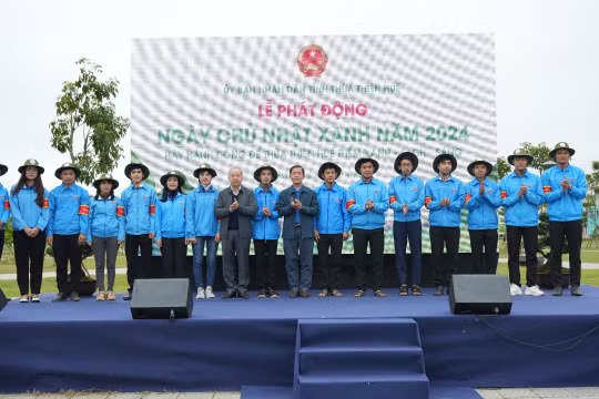 Lễ phát động “Ngày Chủ nhật xanh” năm 2024 do tỉnh Thừa Thiên Huế tổ chức. (Ảnh: Ngọc Hiếu)