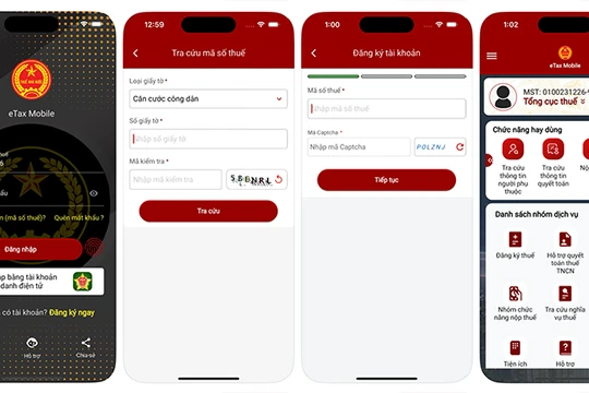 Ứng dụng khai báo thuế điện tử eTax Mobile.