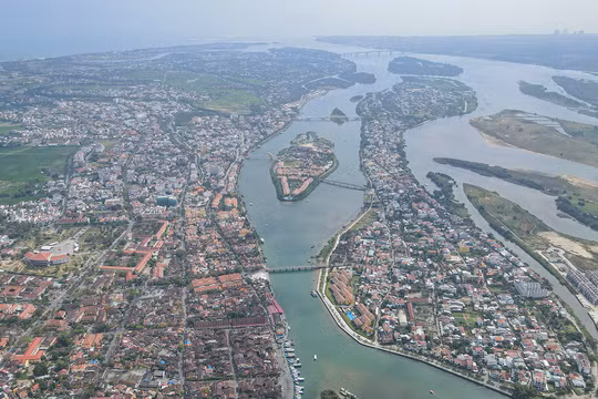 Phố cổ Hội An nhìn từ trên cao