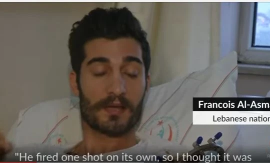 Anh Francois al-Asmar đang được điều trị tại bệnh viện sau vụ tấn công.