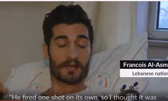 Anh Francois al-Asmar đang được điều trị tại bệnh viện sau vụ tấn công.