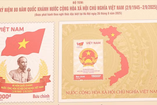 Phát hành bộ tem đặc biệt kỷ niệm 80 năm Quốc khánh