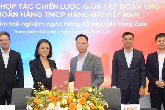 Công ty Cổ phần Tập đoàn VNG và Ngân hàng TMCP Hàng Hải Việt Nam (MSB) hợp tác chiến lược. Ảnh: VNG.