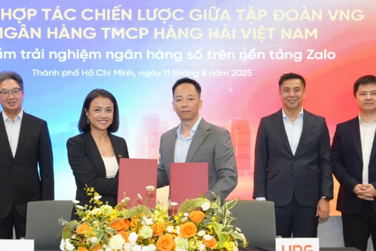 Công ty Cổ phần Tập đoàn VNG và Ngân hàng TMCP Hàng Hải Việt Nam (MSB) hợp tác chiến lược. Ảnh: VNG.