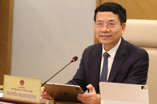 Bộ trưởng Nguyễn Mạnh Hùng. Ảnh: Bộ KHCN.