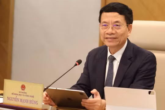 Bộ trưởng Nguyễn Mạnh Hùng. Ảnh: Bộ KHCN.