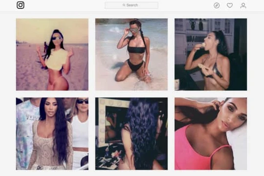 Ảnh chụp màn hình Instagram của Kim Kardashian West. Cô có thể kiếm 500.000 USD cho mỗi bức ảnh chia sẻ trên Instagram 