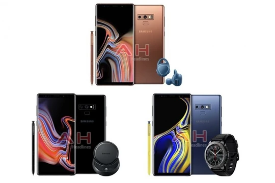Note9 dự kiến sẽ có 3 màu xanh, đen và nâu. (Ảnh: Android Headlines)