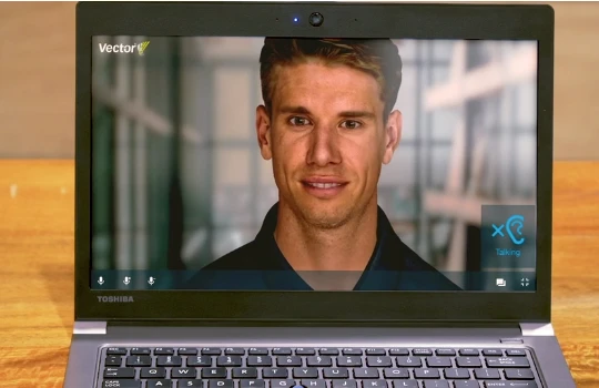 Đây là "thầy Will" đang dạy các em học sinh qua máy tính. Thực chất là một avatar kỹ thuật số có trang bị công nghệ trí tuệ nhân tạo.