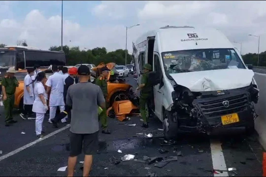 Hiện trường vụ tai nạn.