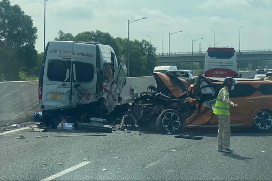 Hiện trường vụ tai nạn.