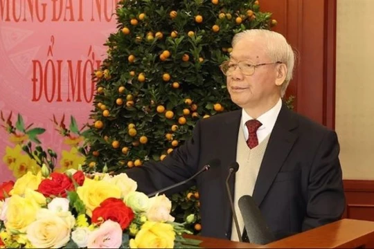 Tổng Bí thư Nguyễn Phú Trọng chúc Tết Nguyên đán Giáp Thìn 2024.