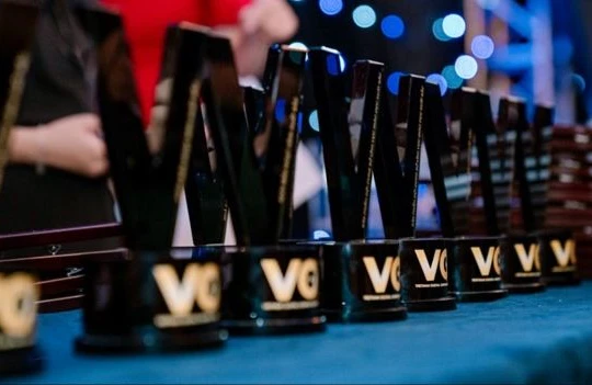 Cúp của Giải thưởng VCA được làm bằng pha lê đen.