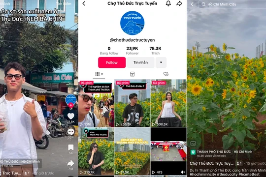 Giao diện Chợ Thủ Đức trực tuyến.