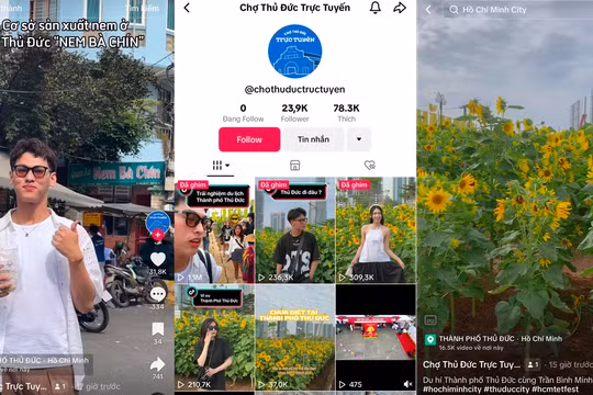 Giao diện Chợ Thủ Đức trực tuyến.