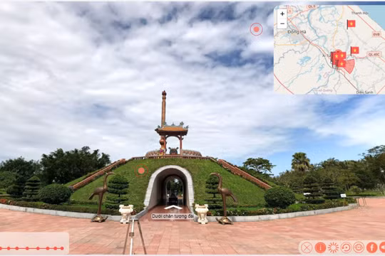 Giao diện chính của hệ thống VR-360 Cụm di tích quốc gia đặc biệt Thành Cổ Quảng Trị