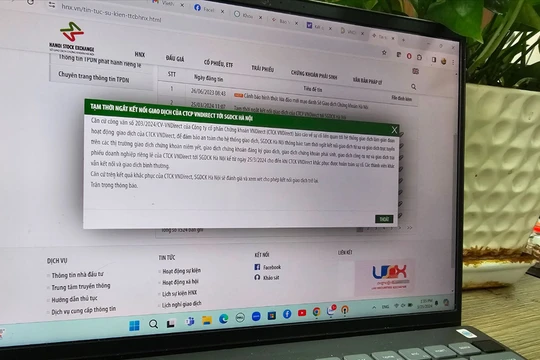 HNX tạm ngắt kết nối với VNDirect