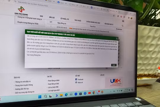 HNX tạm ngắt kết nối với VNDirect