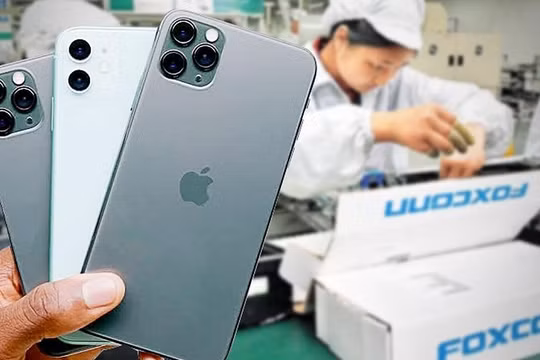 Doanh thu Foxconn tăng 19% trong tháng 4