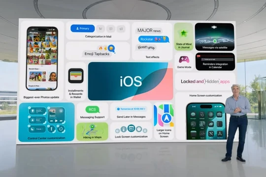 iOS 18 được giới thiệu tại WWDC 2024. Ảnh: Bloomberg