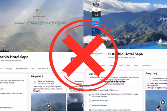 Fanpage giả mạo một khách sạn ở Sapa