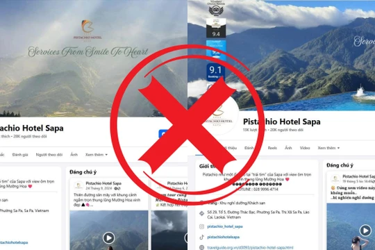 Fanpage giả mạo một khách sạn ở Sapa