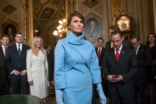 Melania Trump tại Điện Capitol ở Washington vào ngày Tổng thống Trump nhậm chức năm 2017 (ảnh: AP)