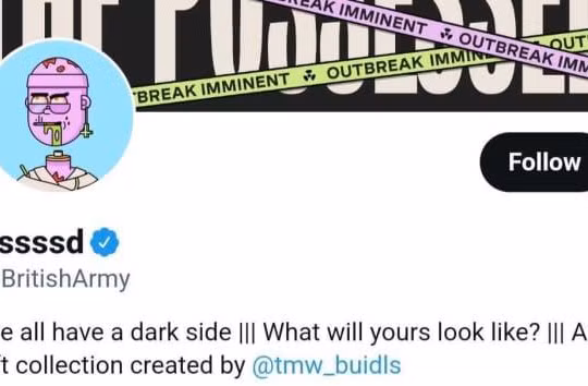 Hình ảnh tài khoản quân đội Anh trên Twitter bị hack