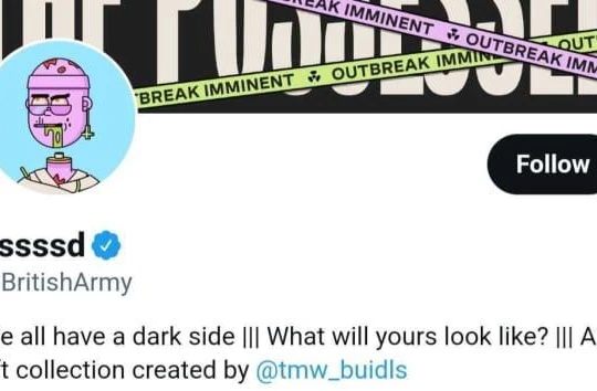 Hình ảnh tài khoản quân đội Anh trên Twitter bị hack