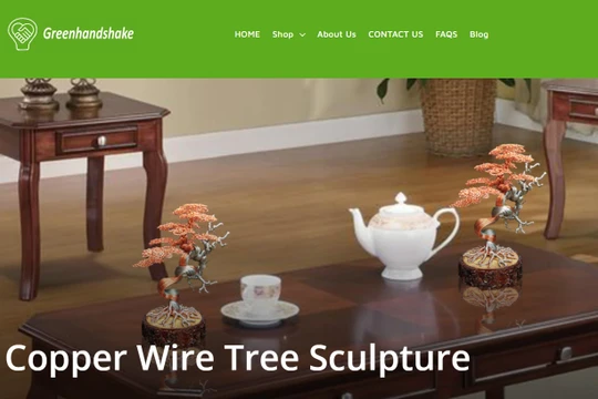 Mặt hàng cây tiểu cảnh trang trí được giới thiệu trên website Greenhandshake