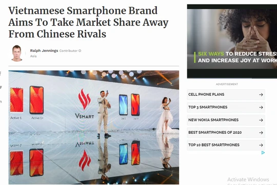 Bài viết về Vsmart trên Forbes
